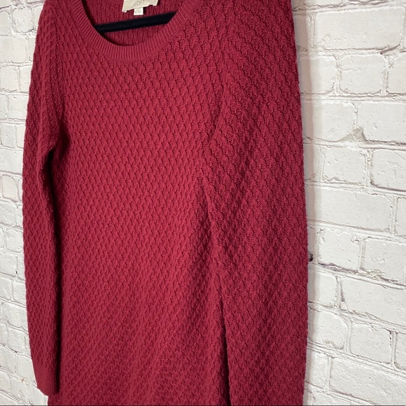 Loft Women’s Knitted Sweater Cranberry Red Medium - Picture 4 of 13
